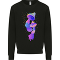 Psychedelic Magic Mushrooms LSD Mens Sweatshirt Jumper Black