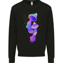 Psychedelic Magic Mushrooms LSD Mens Sweatshirt Jumper Black