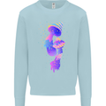 Psychedelic Magic Mushrooms LSD Mens Sweatshirt Jumper Light Blue