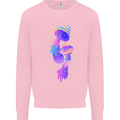 Psychedelic Magic Mushrooms LSD Mens Sweatshirt Jumper Light Pink