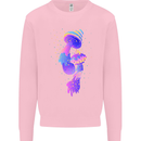 Psychedelic Magic Mushrooms LSD Mens Sweatshirt Jumper Light Pink