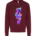 Psychedelic Magic Mushrooms LSD Mens Sweatshirt Jumper Maroon
