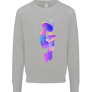 Psychedelic Magic Mushrooms LSD Mens Sweatshirt Jumper Sports Grey