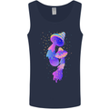 Psychedelic Magic Mushrooms LSD Mens Vest Tank Top Navy Blue