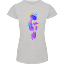 Psychedelic Magic Mushrooms LSD Womens Petite Cut T-Shirt Sports Grey