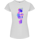 Psychedelic Magic Mushrooms LSD Womens Petite Cut T-Shirt White