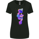 Psychedelic Magic Mushrooms LSD Womens Wider Cut T-Shirt Black