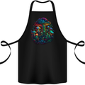 Psychedelic Magic Mushrooms Trippy LSD Cotton Apron 100% Organic Black
