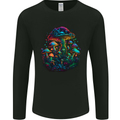 Psychedelic Magic Mushrooms Trippy LSD Mens Long Sleeve T-Shirt Black