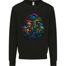 Psychedelic Magic Mushrooms Trippy LSD Mens Sweatshirt Jumper Black