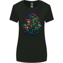 Psychedelic Magic Mushrooms Trippy LSD Womens Wider Cut T-Shirt Black