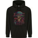 Psychedelic Pirate Skull LSD Trippy Demonic Childrens Kids Hoodie Black