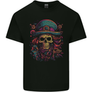 Psychedelic Pirate Skull LSD Trippy Demonic Kids T-Shirt Childrens Black