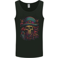 Psychedelic Pirate Skull LSD Trippy Demonic Mens Vest Tank Top Black