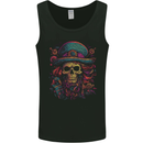 Psychedelic Pirate Skull LSD Trippy Demonic Mens Vest Tank Top Black