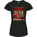 Psychobilly Custom Hot Rod Womens Petite Cut T-Shirt Black