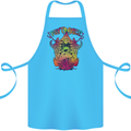 Psytrance Psychedelic Trance Music Psy Cotton Apron 100% Organic Turquoise