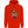 Psytrance Psychedelic Trance Music Psy Mens 80% Cotton Hoodie Bright Red