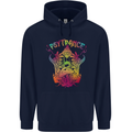 Psytrance Psychedelic Trance Music Psy Mens 80% Cotton Hoodie Navy Blue