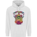 Psytrance Psychedelic Trance Music Psy Mens 80% Cotton Hoodie White