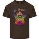 Psytrance Psychedelic Trance Music Psy Mens Cotton T-Shirt Tee Top Dark Chocolate