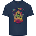 Psytrance Psychedelic Trance Music Psy Mens Cotton T-Shirt Tee Top Navy Blue