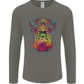 Psytrance Psychedelic Trance Music Psy Mens Long Sleeve T-Shirt Charcoal