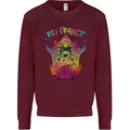 Psytrance Psychedelic Trance Music Psy Mens Sweatshirt Jumper Maroon