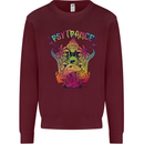 Psytrance Psychedelic Trance Music Psy Mens Sweatshirt Jumper Maroon