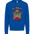 Psytrance Psychedelic Trance Music Psy Mens Sweatshirt Jumper Royal Blue