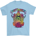 Psytrance Psychedelic Trance Music Psy Mens T-Shirt 100% Cotton Light Blue