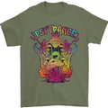 Psytrance Psychedelic Trance Music Psy Mens T-Shirt 100% Cotton Military Green