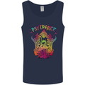 Psytrance Psychedelic Trance Music Psy Mens Vest Tank Top Navy Blue