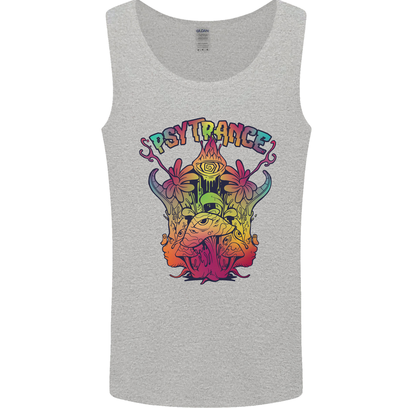 Psytrance Psychedelic Trance Music Psy Mens Vest Tank Top Sports Grey