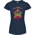 Psytrance Psychedelic Trance Music Psy Womens Petite Cut T-Shirt Navy Blue