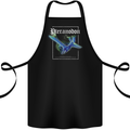 Pteranodon Dinosaur Cotton Apron 100% Organic Black