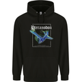 Pteranodon Dinosaur Mens 80% Cotton Hoodie Black