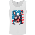Pug USA Flag American Mens Vest Tank Top White