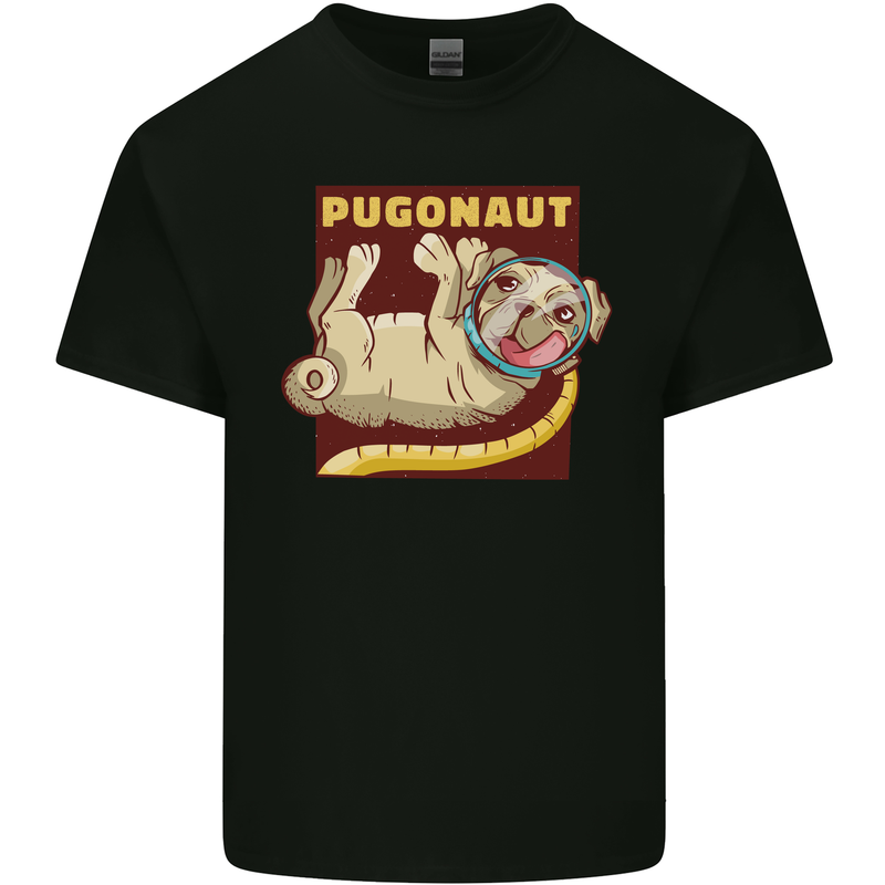 Pugonaut Funny Astronaut Pug Dog Space Kids T-Shirt Childrens Black
