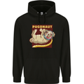 Pugonaut Funny Astronaut Pug Dog Space Mens 80% Cotton Hoodie Black