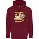 Pugonaut Funny Astronaut Pug Dog Space Mens 80% Cotton Hoodie Maroon