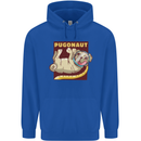 Pugonaut Funny Astronaut Pug Dog Space Mens 80% Cotton Hoodie Royal Blue