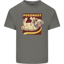 Pugonaut Funny Astronaut Pug Dog Space Mens Cotton T-Shirt Tee Top Charcoal