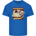 Pugonaut Funny Astronaut Pug Dog Space Mens Cotton T-Shirt Tee Top Royal Blue