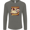 Pugonaut Funny Astronaut Pug Dog Space Mens Long Sleeve T-Shirt Charcoal