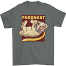 Pugonaut Funny Astronaut Pug Dog Space Mens T-Shirt 100% Cotton Charcoal