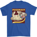 Pugonaut Funny Astronaut Pug Dog Space Mens T-Shirt 100% Cotton Royal Blue