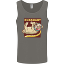 Pugonaut Funny Astronaut Pug Dog Space Mens Vest Tank Top Charcoal