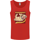 Pugonaut Funny Astronaut Pug Dog Space Mens Vest Tank Top Red