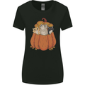 Pumpkin Cats Funny Halloween Womens Wider Cut T-Shirt Black